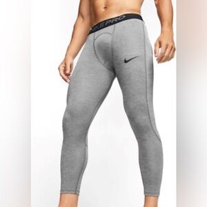 NWT Nike Men's Gray Compression Leggings